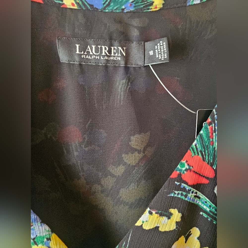 Lauren Ralph Lauren Sz 16 Black Label Floral Tiered Maxi Dress New  $165 - Picture 6 of 8
